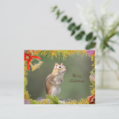 チップムンクのクリスマスカード シーズンポストカード (スタンド正面)