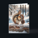 チップムンクのクリスマス - ウィンターワンダーランド シーズンカード<br><div class="desc">チップムンクのクリスマス

このクリスマスカードは、ホリデーシーズンの美しさと優雅さを称える見事なリマインダーです。チップムンクは、不思議と喜びの気持ちを醸し出し、この魔法の時期を迎える私たち全員を勇気づけます。私たちの美しいチップムンクのクリスマスカードで、クリスマスに喜びと幸福を広げる準備をしましょう。きっと誰でも顔がほころぶこと間違いなし。このホリデーシーズンをさらに思い出深いものにするために、今すぐ注文して！

チップムンクのクリスマス
 AiZrt™
素敵なホリデーをお過ごしください！</div>