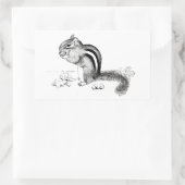 チップムンクのシール 長方形シール (バッグ)