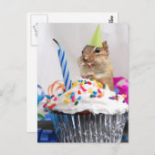 チップムンクの誕生日パーティー ポストカード (正面/裏面)