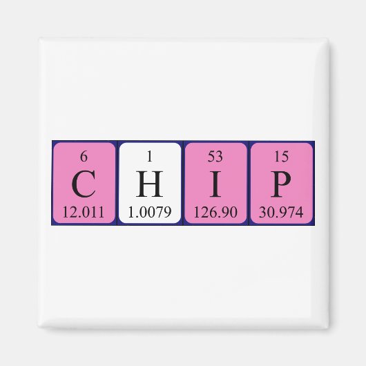 チップ周期表名磁石 マグネット (正面)