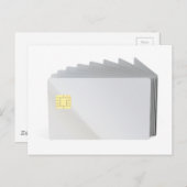 チップ空白の付きプラスチックカード ポストカード (正面/裏面)