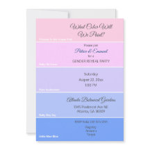 チップ絵を描ジェンダーがピンクのブルーの招待状を明かす