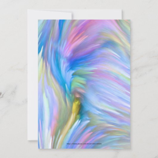 チップ絵を描ジェンダーがピンクのブルーの招待状を明かす 招待状 (裏面)