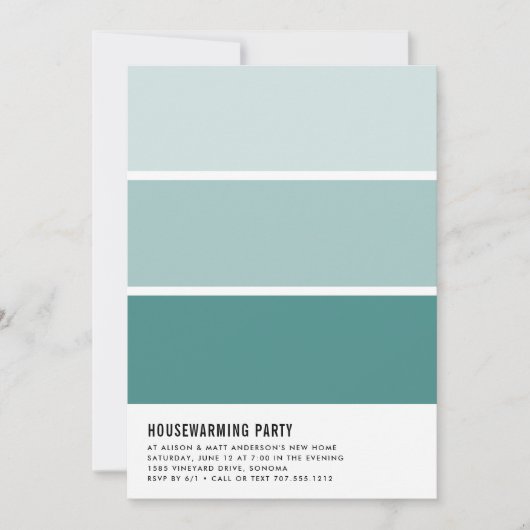 チップ絵を描引っ越し祝いパーティーパーティの招待状 招待状 (正面)