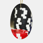 チップ賭博カジノウィンゲームラッキーリスクベット セラミックオーナメント (左)