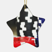 チップ賭博カジノウィンゲームラッキーリスクベット セラミックオーナメント (左)