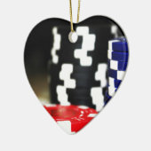 チップ賭博カジノウィンゲームラッキーリスクベット セラミックオーナメント (左)