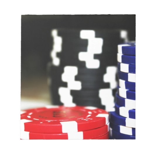 チップ賭博カジノウィンゲームラッキーリスクベット ノートパッド (正面)