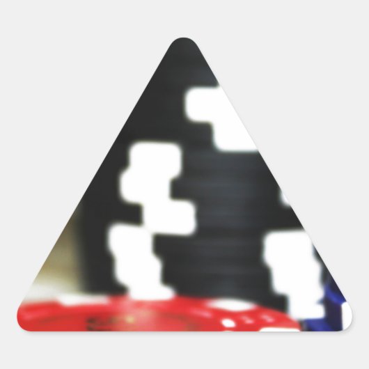 チップ賭博カジノウィンゲームラッキーリスクベット 三角形シール (正面)