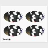 チップ賭博カジノウィンゲームラッキーリスクベット 楕円形シール (シート)