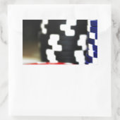 チップ賭博カジノウィンゲームラッキーリスクベット 長方形シール (バッグ)