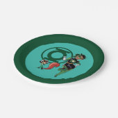 チップ&グリーンランタン ペーパープレート (アングル)