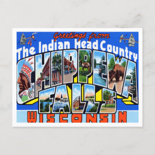 チッペワ滝、ウィスコンシン旅行 ポストカード