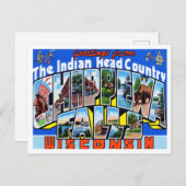 チッペワ滝、ウィスコンシン旅行 ポストカード (正面/裏面)