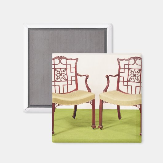 チッペンデールマホガニーダイニングチェア マグネット (正面/裏面)