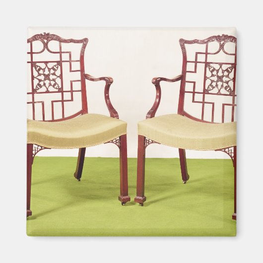 チッペンデールマホガニーダイニングチェア マグネット (正面)