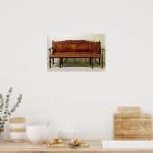 チッペンデール彫りホールsettee, c.1770 ポスター (キッチン)