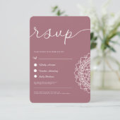 チッミニマルクモダンダスティバラマンダラQR RSVP 招待状 (スタンド正面)