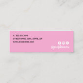 チッモダンクピンクネイルアーティスト スキニー名刺 (裏面)