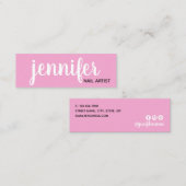 チッモダンクピンクネイルアーティスト スキニー名刺 (正面/裏面)