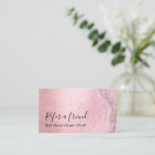 チッモダンク・ピンク・ローズ金ゴールドグリッターメイクアップアーティスト 紹介カード (スタンド正面)