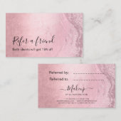 チッモダンク・ピンク・ローズ金ゴールドグリッターメイクアップアーティスト 紹介カード (正面/裏面)