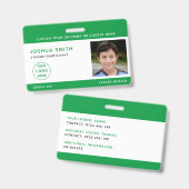 チッレンフォトIDバッジ音楽ツアー学校旅行 バッジ (正面＆裏面)