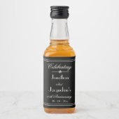 チッ結婚ク記念日ミニリカーボトルラベル リキュールボトルラベル (正面)