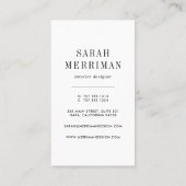 チッ絵を描プ |編集可能カラーインテリアデザイナ 名刺 (裏面)