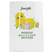 チッ誇りを持ったクイースターエッグ狩り ミディアムペーパーバッグ (裏面)