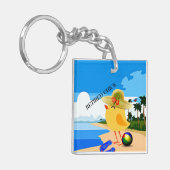 チッ退職したクアットザビーチ キーホルダー (正面左)
