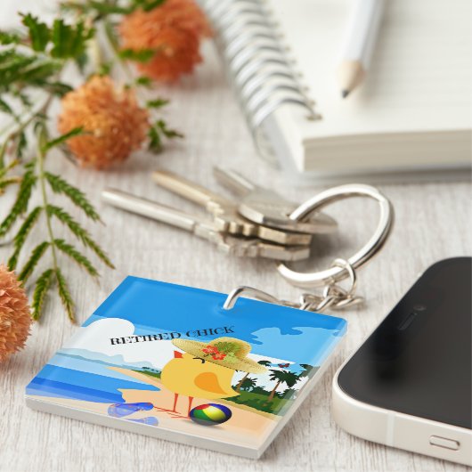 チッ退職したクアットザビーチ キーホルダー (正面右)