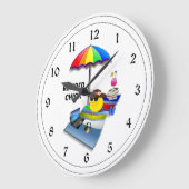 チッ退職したクアットザビーチ ラージ壁時計 (傾斜)