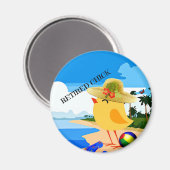 チッ退職したクオンビーチ マグネット (正面/裏面)