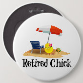 チッ退職したクオンビーチ 缶バッジ (正面&裏面)