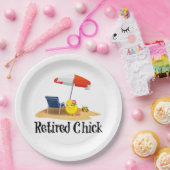 チッ退職したク – ハイビスカス ペーパープレート (パーティー)