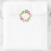 チディングリースクリスマスホリデーグリーティングステッカー ラウンドシール (バッグ)