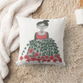 チトリエレガントラリ刺繍枕 クッション (ブランケット)