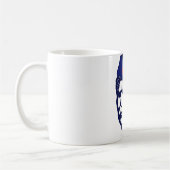 チトーのjosipのBrozのポートレートのイラストレーション コーヒーマグカップ (左)