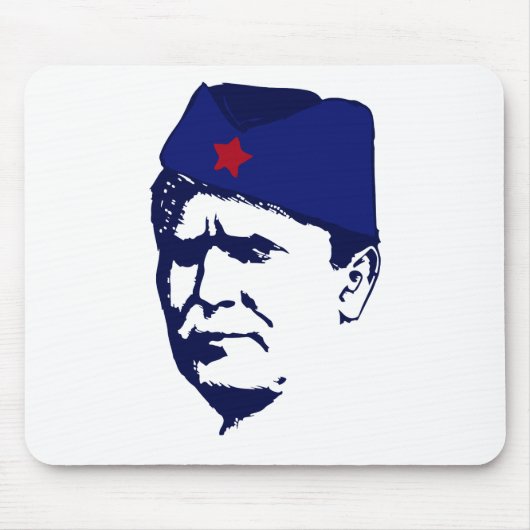 チトーのjosipのBrozのポートレートのイラストレーション マウスパッド (正面)