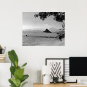 チナマンズハット(W) _bw ポスター (ホームオフィス)