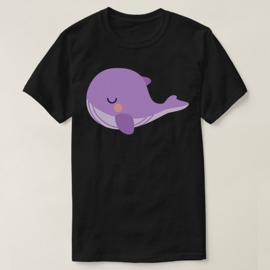 チニタンの緑豊かなクジラ漫画 Tシャツ (デザイン正面)