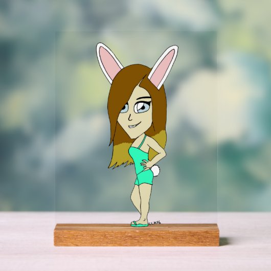 チニバニーの少女 アクリルサイン (ニュートラル)