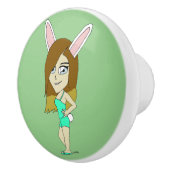 チニバニーの少女 セラミックノブ (右)