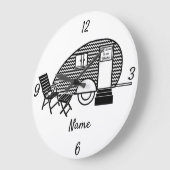 チニーティアドロップトレーラーサンダー_コーブ ラージ壁時計 (傾斜)