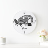 チニーティアドロップトレーラーサンダー_コーブ ラージ壁時計 (ホーム)