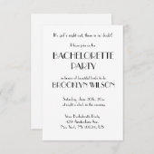 チニーデコミニマルホワイトバチェロレッテ 招待状 (正面/裏面)