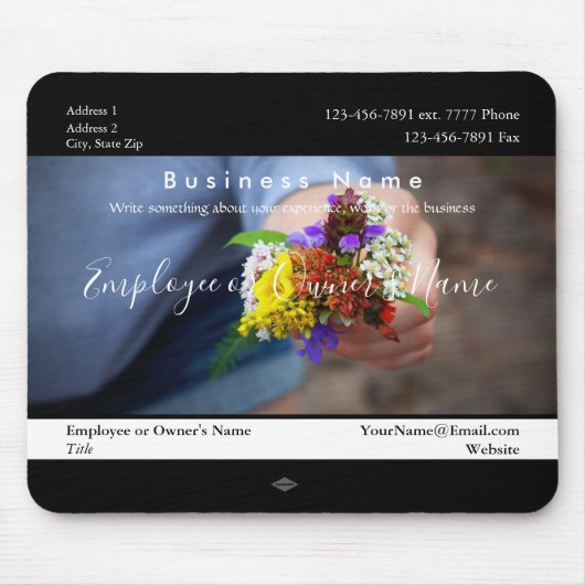チニーフラワーブーケギフトプロモーションマウスパッド マウスパッド (正面)