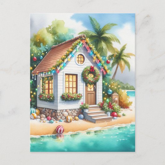 チニーホームオンザビーチフェスティバルクリスマス シーズンポストカード (正面)